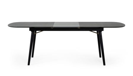 Modrest Addax - Modern Black Extendable Dining Table