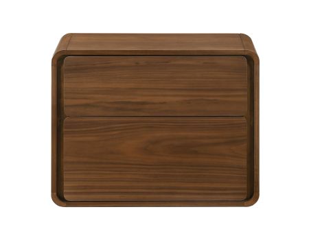 Modrest Dustin - Modern Walnut Nightstand