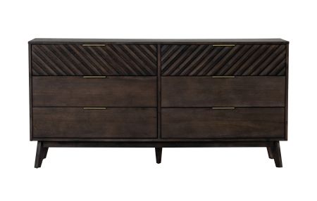 Modrest Daisy Mid-Century Dark Acacia Dresser