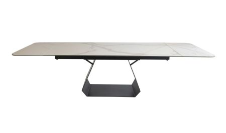 Modrest Howell - Modern White Ceramic Extendable Dining Table