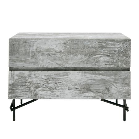 Nova Domus Aria - Italian Modern Multi Grey with texture Nightstand