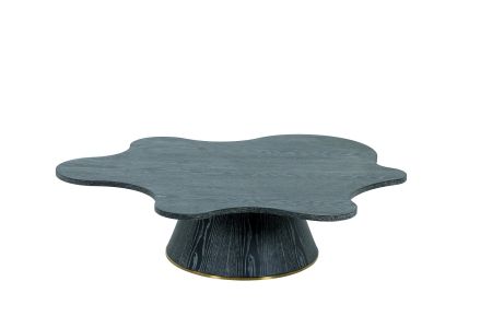 Modrest Gabbro Low - Glam Black Wood and Gold Coffee Table