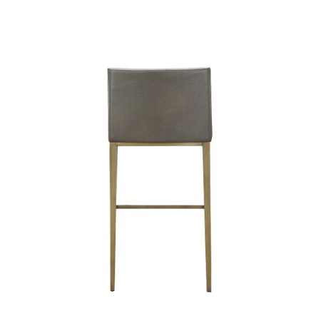 Modrest Fairview - Contemporary Grey + Brass Bar Stool