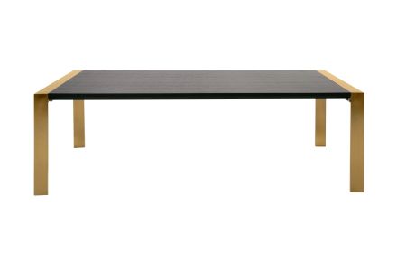 Modrest Fauna - Modern Wenge and Brass Dining Table