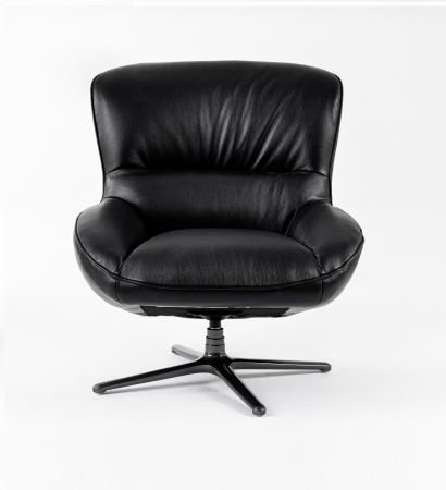 Modrest Theo - Modern Black Leather Accent Chair