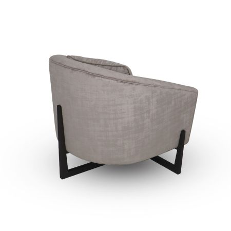 Modrest Forbis - Contemporary Grey Fabric Accent Chair