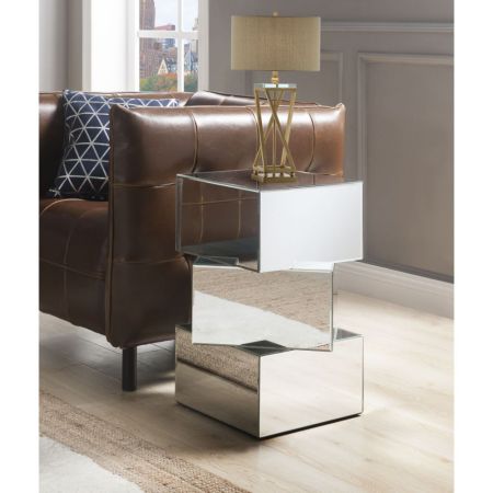 ACME Dominic End Table Mirrored