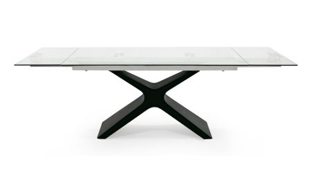 Modrest Adler - Modern Black Glass Extendable 63"/94.5" Dining Table