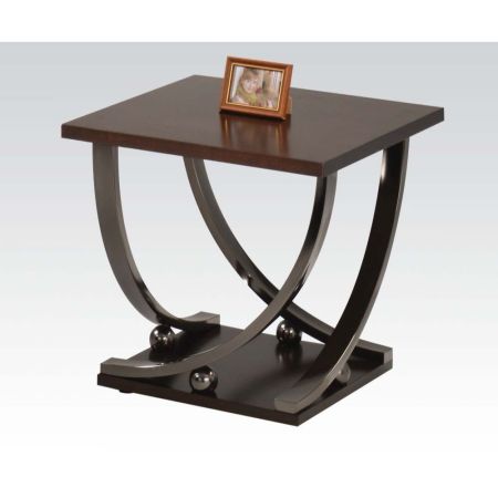 ACME Isiah End Table Black Nickel Finish