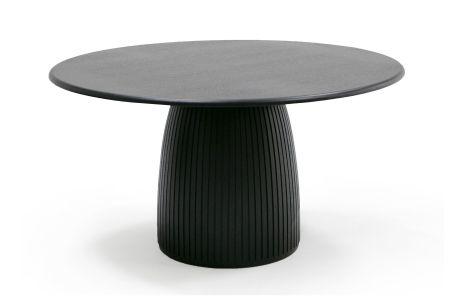 Modrest - Lander Modern Mid Century Black Oak Round Dining Table 