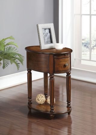 ACME Peniel Accent Table Dark Oak Finish