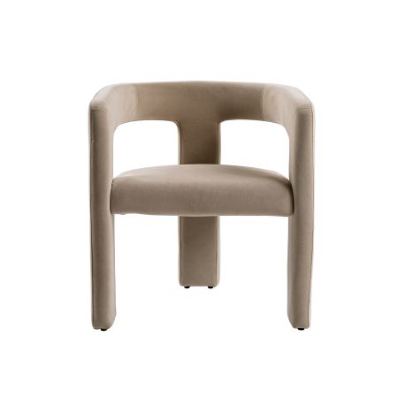 Modrest Cherish - Modern Beige Fabric Dining Chair