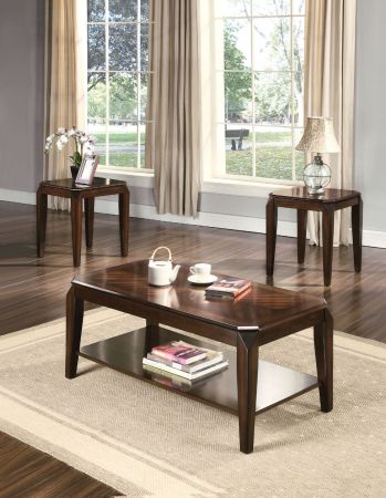 ACME Docila 3PC Pack Coffee & End Set Walnut Finish