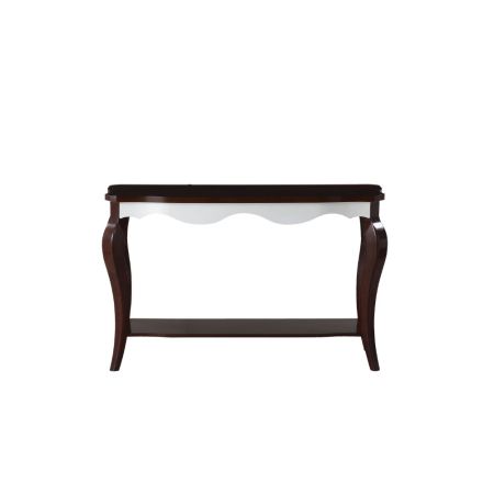 ACME Mathias Sofa Table White & Walnut Finish