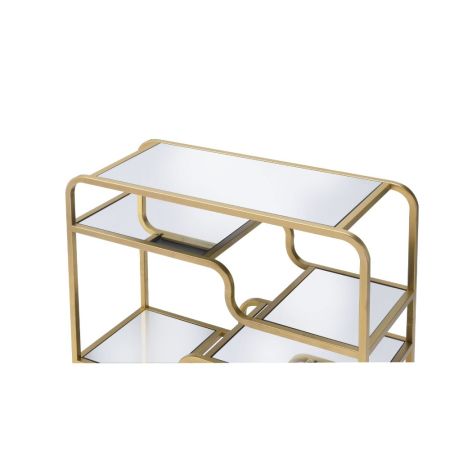 ACME Astrid Sofa Table Mirrored & Gold Finish