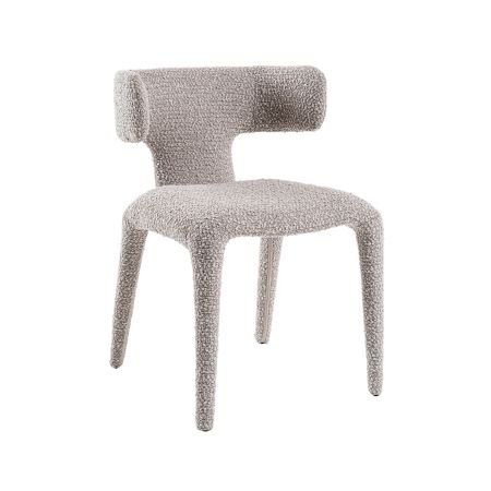 Modrest Saehee - Modern Light Grey Fabric Dining Chair