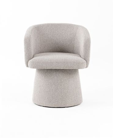 Modrest Linton - Modern Light Grey Fabric Dining Chair