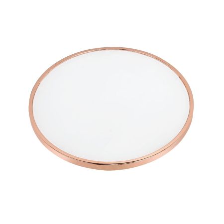 ACME Alivia Coffee Table Frosted Glass & Rose Gold Finish