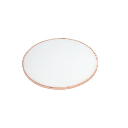 ACME Alivia End Table Frosted Glass & Rose Gold Finish