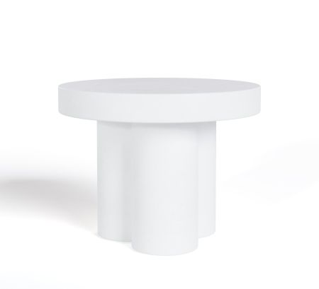 Modrest Bruni - Modern White Concrete End Table