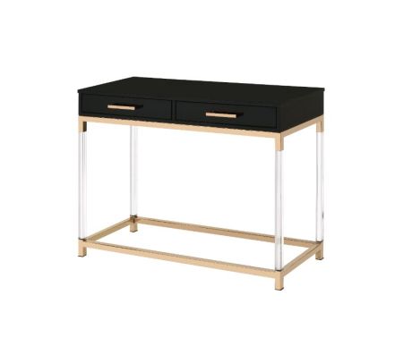 ACME Adiel Sofa Table Black & Gold Finish