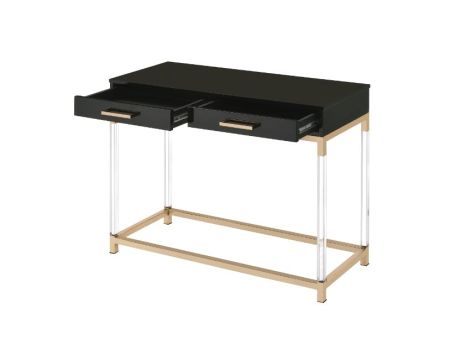 ACME Adiel Sofa Table Black & Gold Finish