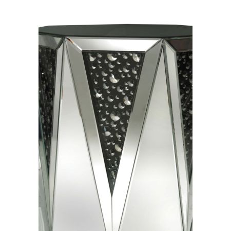 ACME Nysa Coffee Table Mirrored & Faux Crystals