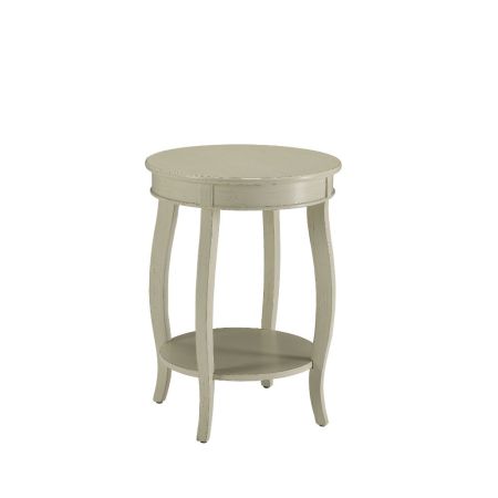 ACME Aberta Accent Table Antique White Finish