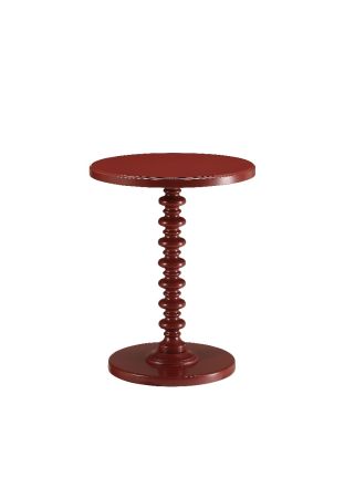 ACME Acton Accent Table Red Finish