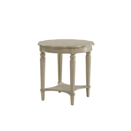 ACME Fordon End Table Antique White Finish