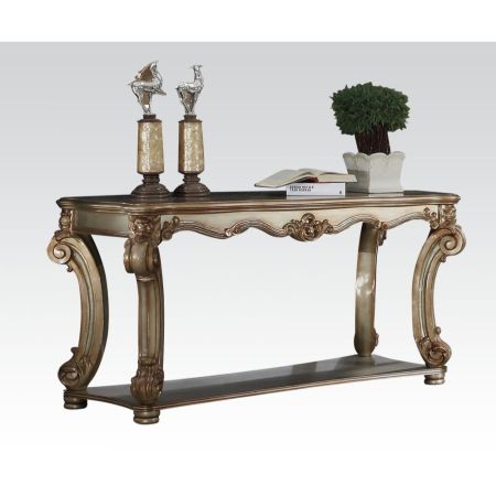 ACME Vendome Sofa Table Gold Patina Finish