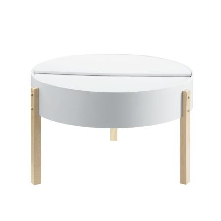 ACME Bodfish Coffee Table White & Natural Finish