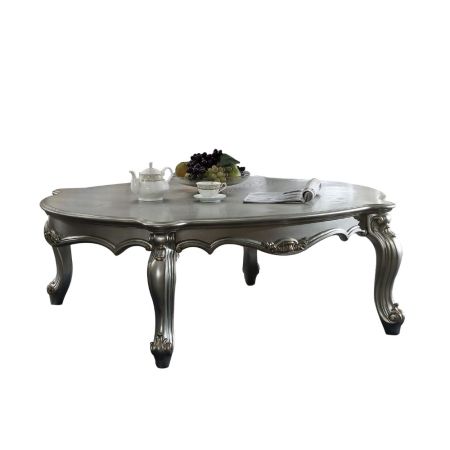 ACME Picardy Coffee Table Antique Platinum Finish