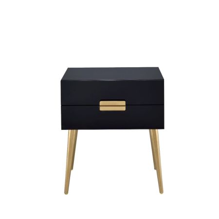 ACME Denvor End Table Black & Gold Finish