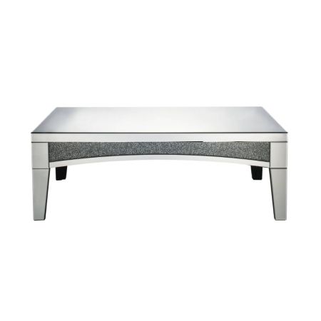 ACME Noralie Coffee Table Mirrored & Faux Diamonds