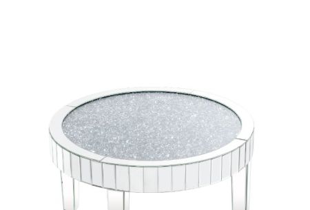 ACME Noralie Coffee Table Mirrored & Faux Diamonds