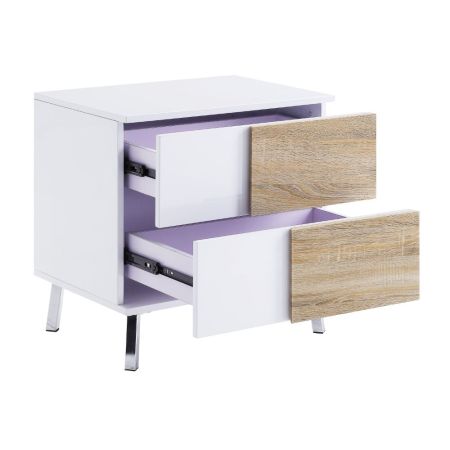 ACME Verux End Table White High Gloss Finish