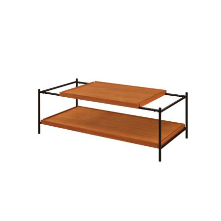 ACME Oaken Coffee Table Honey Oak & Black Finish