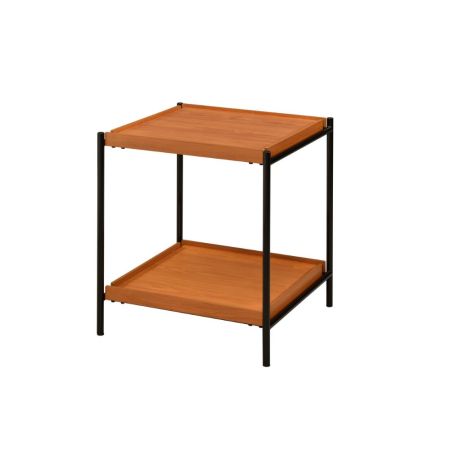 ACME Oaken End Table Honey Oak & Black Finish