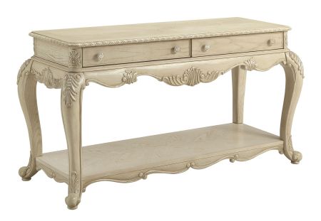 ACME Ragenardus Sofa Table Antique White Finish