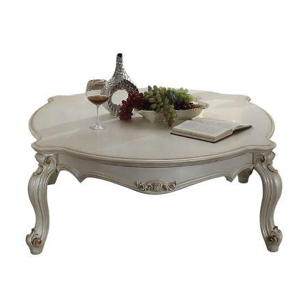 ACME Picardy Coffee Table Antique Pearl Finish