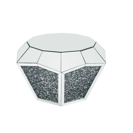 ACME Noralie Coffee Table Mirrored & Faux Diamonds