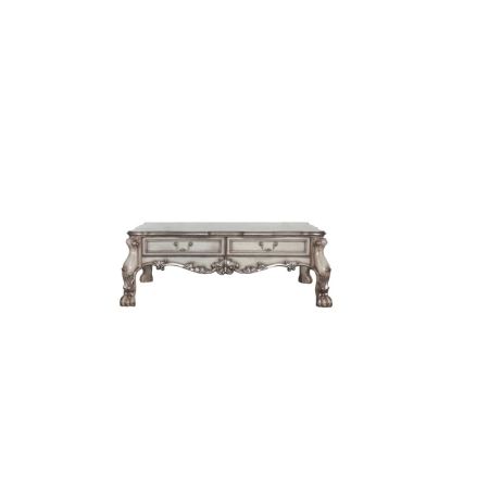 ACME Dresden Coffee Table Vintage Bone White Finish