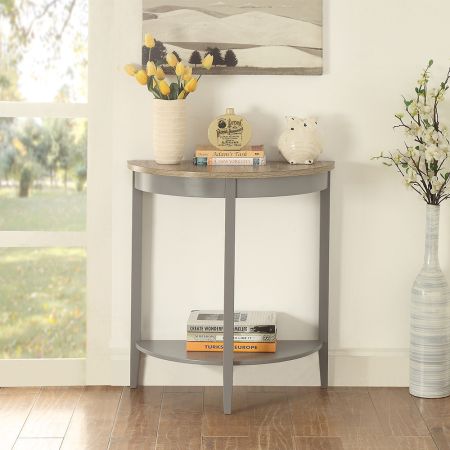 ACME Justino Console Table Gray Oak & Gray Finish