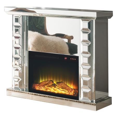 Dominic Fireplace 90202 Mirrored By Acme Furniture