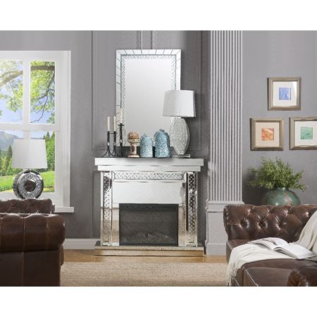 Nysa Fireplace 90272 Mirrored By Acme Furniture