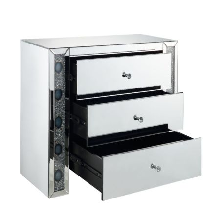 Sonia Console Cabinet 90322 Mirrored By Acme Furniture