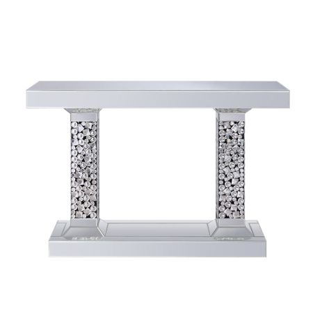 ACME Kachina Console Table Mirrored & Faux Gems