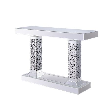 ACME Kachina Console Table Mirrored & Faux Gems