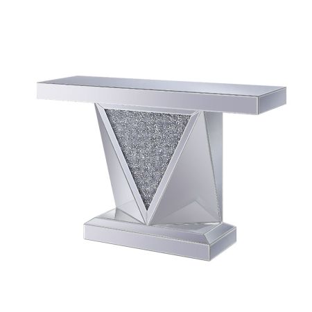 ACME Noralie Console Table Mirrored & Faux Diamonds